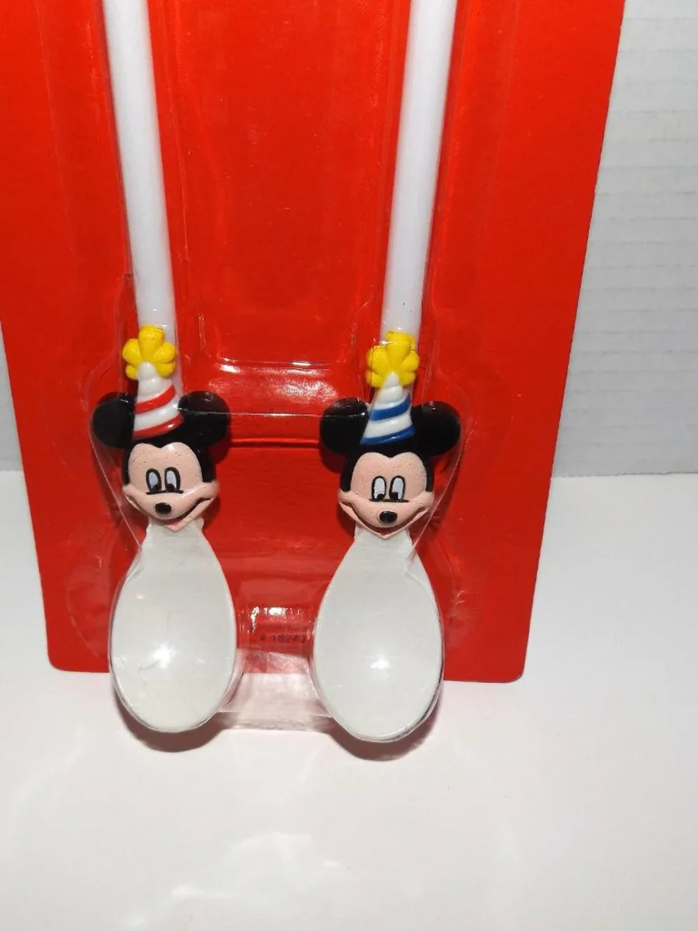 2 – 1990s Vintage Pkg Mickey Spoon Straws Set of 2 Disney #18240 New Sealed